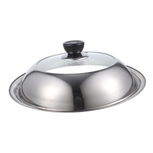 Gadpiparty Tapa Visible para Ollas de Cocina Protector Antihervor de Acero Inoxidable y Vidrio de Accesorio Práctico para Cocinas Variadas