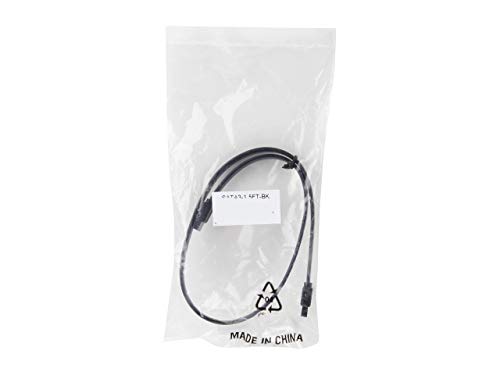 Cable SATA 18 pulg con seguro, 6 Gbit/s, Negro miniatura 3
