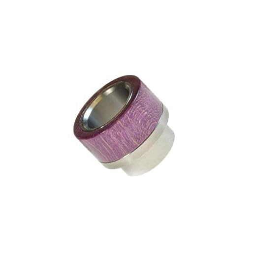 Armerah 810RL Ringless Drip Tip RDA eCig Tanks Short/Wide Stabilised-Wood/Steel Single Purple