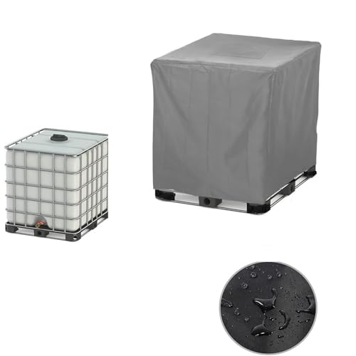 DLLDLGG Tapa para Contenedor IBC De 350 Galones Resistente Impermeable Tapa para Contenedor IBC Tapa para Tanque De Agua Tapa para Barril De Lluvia Apta para Tanque De Agua De Jardín Al Aire Libre(Gra