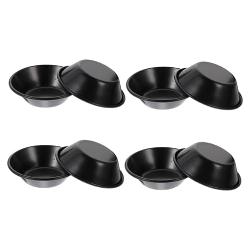 LALADEFIEE 8pcs Non Stick Egg Tart Mould Baking Tool Reusable Carbon Steel Tart Pan for Pies Cupcakes Desserts for Home Bakery Hotel Use