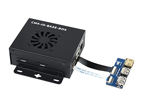 TOP1 Compute Module 4 Raspberry Pip̊{IȊg{[hANZTpbNCiCM4-IO-BASE-BOX-A + USB HDMIA_v^jAFFC葽USBHDMIRlN^A苭͂ȋ@\