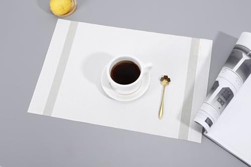 Set de table rectangulaire blanc lavable pour protéger et décorer sans effort - 3