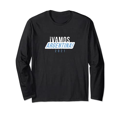 Flag Argentina Long Sleeve T-Shirt, Black