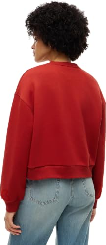 Tommy Hilfiger Damen Sweatshirt Corp Logo Relaxed Fit, Rot (Dark Magma), M – Ansicht 2
