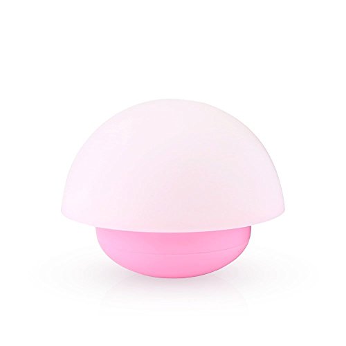 AFAITH LED Night Light en forma de luz de noche LED Ambient Light forma de seta con 7 cambios de colores Touch lámpara de cama Lámparas para Dormitorios Adultos Niños Bebés Color Rosa SA053P