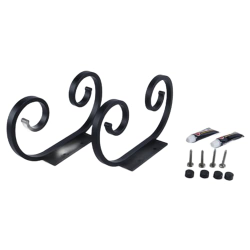Durlo Estante de pared para copas (2 unidades), color negro (17,2 x 9,5 cm), capacidad para 2 copas (gabinetes, encimeras, bares y cocinas)