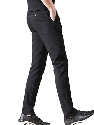 Men's 4-Way Flex Stretch Slim Fit Dress Pants Flat Front Tapered Pants Suit Pants3