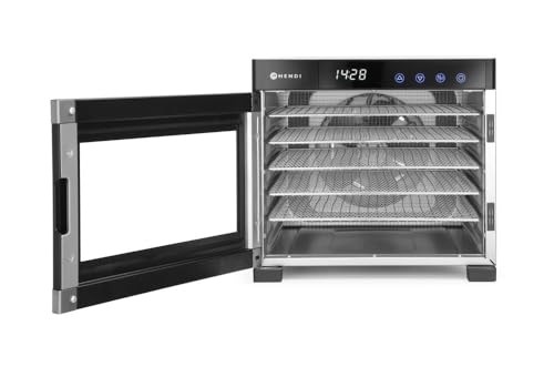 SousVideTools Dörrautomat Hendi mit 6 Ebenen, aus Edelstahl, Touchpanel mit Timer und Thermostatkontrolle, Industrie-Dörrautomat, ideal zum Dörren von Obst, Fleisch und Gemüse (229033) – Bild 3