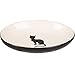 Flamingo Nala 560687 Assiette ovale en céramique Motif chat Noir/blanc 90 ml 13 cm