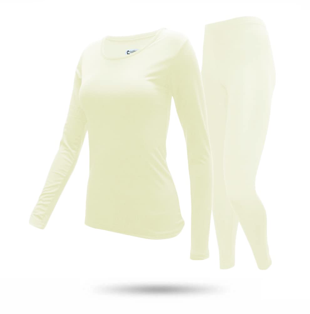 9M Clothing Company9M Women's Ultra-Soft Fleece Lined Thermal Base Layer Top & Bottom Underwear Set