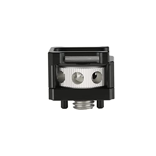 NICEYRIG Cold Shoe Clamp Mount Adapter with 3/8" Locating Threaded Screw for Microphone/Monitor/LED Lights Bracket
