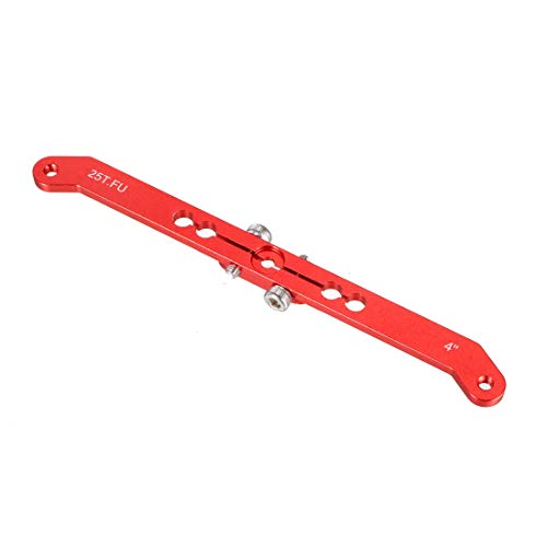 uxcell Aluminum Servo Arms Double Arm 25T 4-40# Thread Red, for 4 Inch Futaba