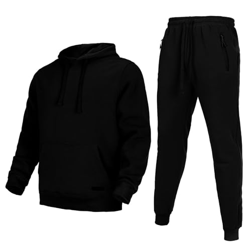 Tracksuit for men pieces,Fleece hooded outfit,casual sweatsuit - Main Image