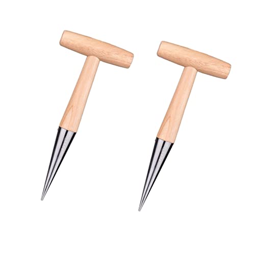 2 utensilios de acero inoxidable para siembra y trasplante miniatura 1