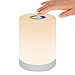 Veilleuse LED Lampe, Chevet Intelligente Contrôle Tactile Graduable,Rechargeable Par USB Portable Changement Couleur RVB,Enfants Chambre à Coucher (Blanc Chaud) [Classe D'efficacité énergétique A]