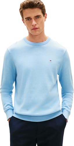 Tommy Hilfiger Essential Ssnl Cotton Crew Neck Mw0mw39999 Pull-over Homme, Blue (Well Water), XXL
