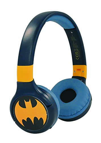 Image of Lexibook Batman 2-in-1 Bluetooth and Wired Headset with Mic and Control Button, Long-Life Rechargeable Battery HPBT010BAT