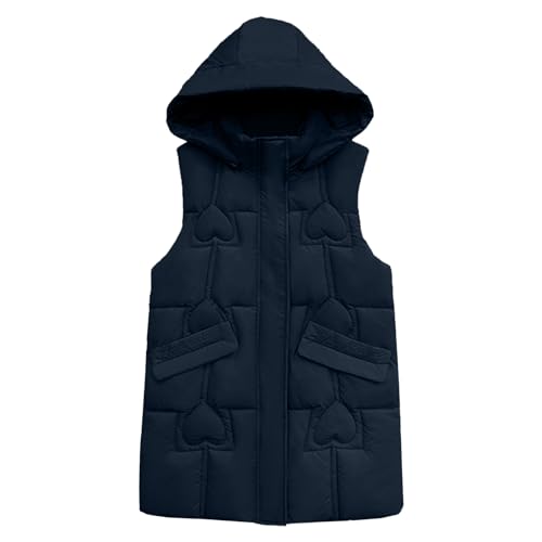 Puffer Vest Women Winter Warm Hood Zip Sleeveless Quilted Jackets Lightweight Casual Outdoor Ladies Coats with Pocket2