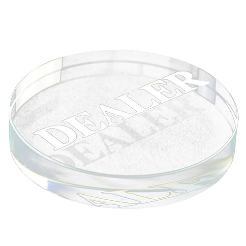 ifundom Crystal Dealer Button Poker Dealer Chip Game Accessory Dealer Poker Butt