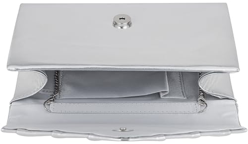 Women Evening Bag Metallic PU Clutch Handbag Pleated Flap Envelope Handbag for Formal Prom Cocktail Party - Image 8