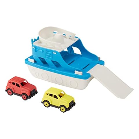 Amazon Basics Ferry Boat with 2 Mini Cars Bathtub Toy Cover