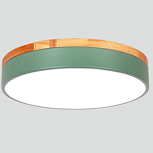 Plafonnier plat moderne JCAKES vert pour un éclairage rond chaleureux de salon