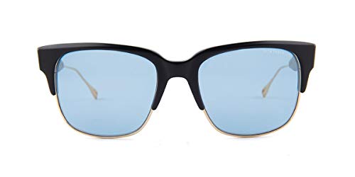 Dita TRAVELLER 19014 A-BLK-GLD Matte Black18K Gold w/ Dark Blue-Gold Sunglasses2