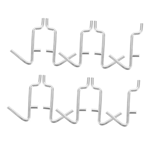 SOLUSTRE Pegboard Hardware 10 Pcs v Shape Hooks Jewelry Hangers for Pegboard Tool Holder Wall Storage Hook Garage Organizer Stainless Steel