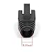 VCE 30-Pack Cat6A/Cat7 Ethernet RJ45 Boots Strain Relief Boots Cable Cap Connector Plug Cover Soft Plastic -Black