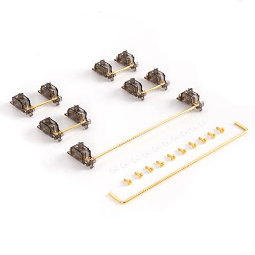 PCB Mount Stabilizers,Velocifire PCB Screw-in Stabilizers Mechanical Keyboard Stabilizers PC Material Satellite Switch 7u 6.25u 2u for Mechanical Keyboard(Smokey Grey)