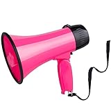 Photo Gallery mymealivos 20w megafono bullhorn-5.4 "× 8.6" megafono portatile integrato in sirene & 240 registrazione, copertura di controllo del volume fino a 300 piedi + per attività all interno e all aperto-rosa Photo Gallery mymealivos 20w megafono bullhorn-5.4 "× 8.6" megafono portatile integrato in sirene & 240 registrazione, copertura di controllo del volume fino a 300 piedi + per attività all interno e all aperto-rosa