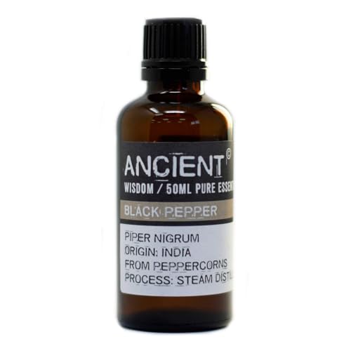 Ancient Wisdom Aceite esencial puro de pimienta negra, 50 ml