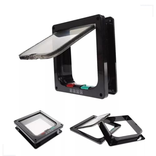 Porta Portinha de Passagem Pet Gatos Cães Preto 25x23,5cm