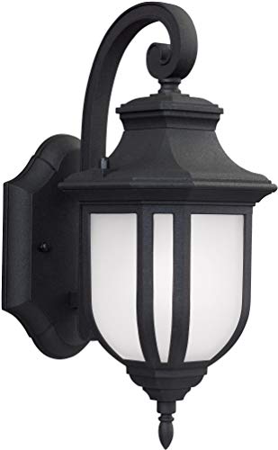 Sea Gull Lighting 8536301EN3-12 Childress Outdoor Wall Lantern Outside Fixture, Small One - Light, Black