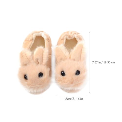 CLISPEED Cute Rabbit Face Slippers Non-slip Boy Girl's Slippers for Teens Winter Household2