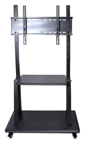 Soporte móvil para TV con ruedas y estantes ajustable en altura miniatura 1