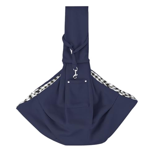 VARKAGE Tragetuch Hund und Katze, Hundetasche Zum Umhängen, Tragetasche Hund für Spaziergänge und Aktivitäten Im Freien, Tragekraft bis 15Kg (Marineblau)