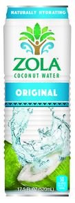 Zola Non-GMO Coconut Water 17.5 oz--Pack of 12 (Original)