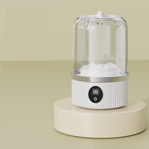 Cordless Portable Washing Machine for Delicates - 4000mAh Rechargeable Mini Washer with Gentle Cycle, Compact Laundry Solution for Bras/Underwear/Socks,...