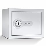 Ozone 2 Litres Manual Safe Locker for Home & Office – Manual Lock, 1-Way Unlocking (Mechanical Key), Size: 115H x 150W x 120D mm, Weight: 0.8kg, 2-Year Warranty (White)