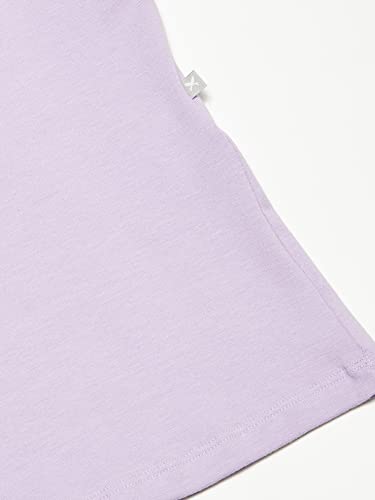 Blusa Básica Infantil Menina Manga Curta Slim Com Bordado Coração Roxo 008