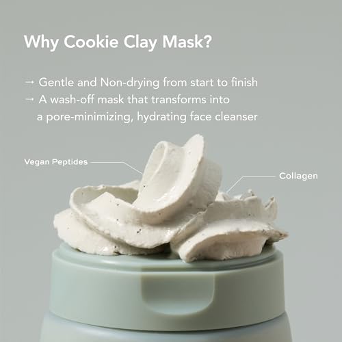 WHIPPED Cookie Clay Mask Cleanser - Detox Face Mask with Charcoal Scrub, Collagen for Acne-Prone & Sensitive Skin, Large Pores & Redness · Korean Mud Mask · Vegan Skincare 6.0 fl. oz - Image 5