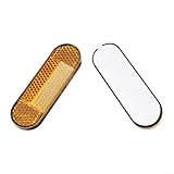 Honseadek Tubo riflettente riflettente per scooter elettrico Ninebot Max G30, accessorio di sicurezza prismatico multi-angolo per guida notturna, nero e giallo