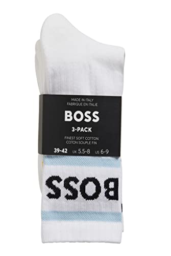BOSS Uomo 3P Rib Stripe CC Calzini, Natural101