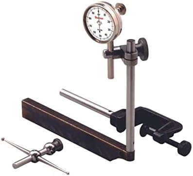 Starrett Universal Dial Test Indicator Set with Back Plunger for Full Use - White Face, 0-100 Reading, 0-0.2" Range, 0.001" Graduation, 1/4" Shank Diameter for Mounting - 196A1Z