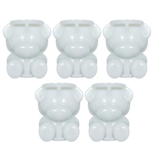 Molde de silicona para 5 bolas de hielo en forma de oso miniatura 1
