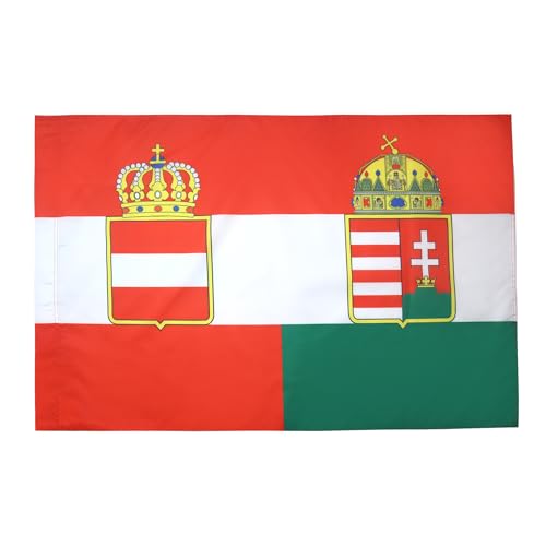 AZ FLAG - Drapeau Autriche-Hongrie 1867-1918 - 90x60 cm - Drapeau Empire Austro-Hongrois 100% Polyester Avec Fourreau et Cordelette - Pavillon 50 g