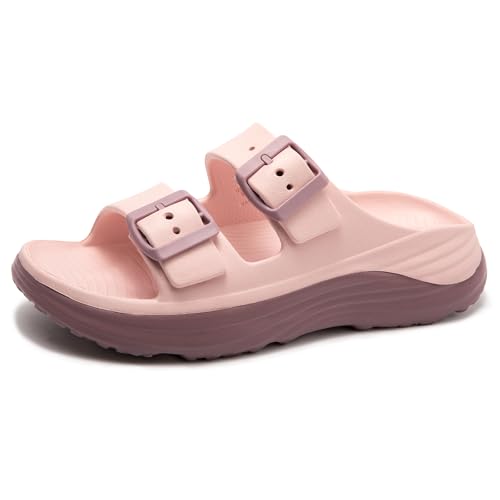 FUNKYMONKEY Women's Recovery Sandals, Adjustable Lightweight Thick Orthopedic Sandals with