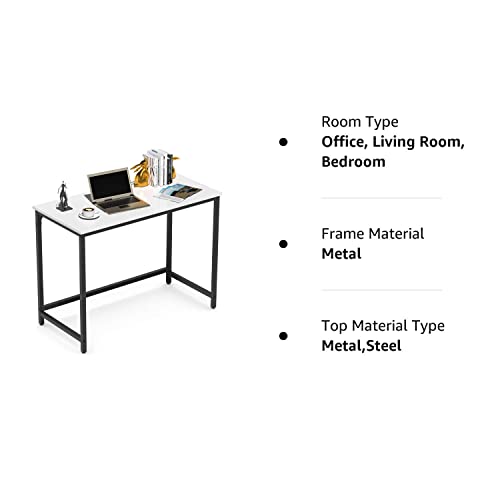 Weehom Pc Laptop Notebook Study Writing Table For Home Office Workstation Simple Multifunctional Desk,White 39 Inch #TOP7